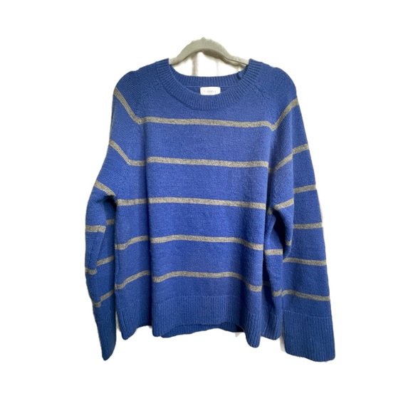 Evereve Sweaters - Evereve Thea Crew Pullover Electric Cobalt Stripe Sweater L NWT